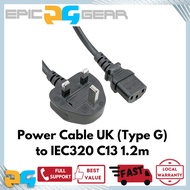 Power Cable UK (Type G) to IEC 320 C13 10A 1.5m / 2.5m Cable for Computer PSU misc. Appliances