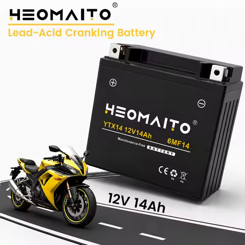YTX14-BS 12V 14Ah Motorcycle Battery, 300 CCA, Sealed Lead Acid Powersports Battery, Maintenance Fre