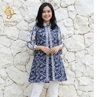 LANGITJUA - Garutan Gypsy Tunic Batik Top 01| Flui Batik Dress Size SML XL XXL XXXL