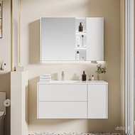 ‍🚢8AX0Langjing Bathroom Bathroom Cabinet Combination Cream Style Integrated Basin Beauty Mirror Cabinet Small Apartment