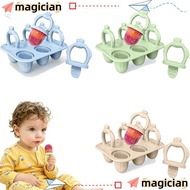 MAGICIAN Silicone Popsicle Mold, BPA-Free Reusable Baby Teething Ice Cream Stick Mold, Perfect 6 Cav