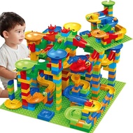 84-504PCS Marble Race Run Blocks Maze Ball Track Toy Compatible city Building Blocks Funnel Slide Bl