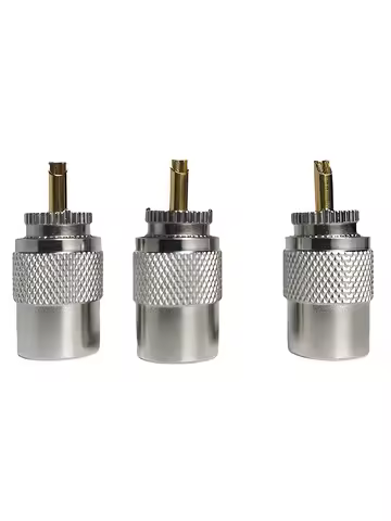 PL259 UHF Male Connector Low Loss for LMR-400 RG8 RG59 RG60 Coaxial Cable RF Adapter