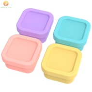 4Pcs Salad Dressing Containers To Go 3oz Mini Silicone Food Storage Container Temperature Resistant 