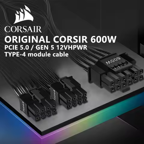 Original Corsair TYPE-4 12VHPWR 8Pin To PCIE 5.0 GEN 5 12+4PIN 16Pin ATX3.0 Modular Power Supply Cab