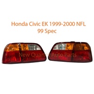 EK 99 Spec Honda Civic SO4 EK4 1999-2000 NFL New Facelift Tail Lights Lamps Lampu Belakang JDM Spec Red Amber OEM