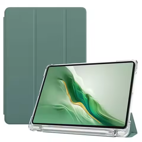 For Honor MagicPad 2 MagicPad2 Case with Pencil Holder Flip Stand TPU Back Magnetic Cover for Honor 