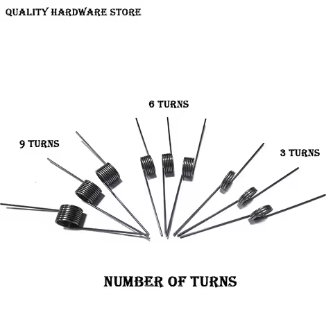 65Mn Wire Diameter 0.6mm V-shaped spiral Steel Torsion Spring 3 Turns 6 Turns 9 Turns Bounce Angle O