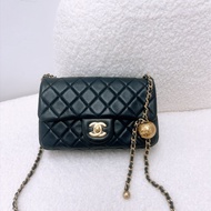 Chanel cf mini 20 黑色金球鏈條包
