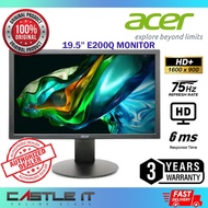 Acer Monitor E200Q BI 19.5" TN HD 5ms 60Hz HDMI VGA 200nits Slim Display