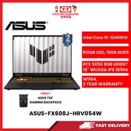 ASUS-FX608J-HRV054W-INTELCOREI5-13450HX,16GBR5,512GBM.2SSD,RTX50508GBR7,16"FHD,W1164,2YRS