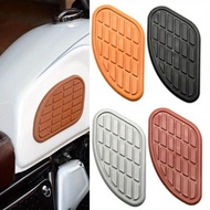 2Pcs Retro Motorcycle Cafe Racer Gas Fuel Tank Rubber Sticker Protector Knee Tank Pad Grip Decal