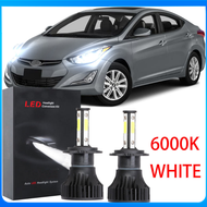 สำหรับ Hyundai Elantra MD 2012-2015 2016 2017 หลอดไฟหน้าไฟหน้ารถ - 6000K LED BULBS แทนที่ Halogen Wh
