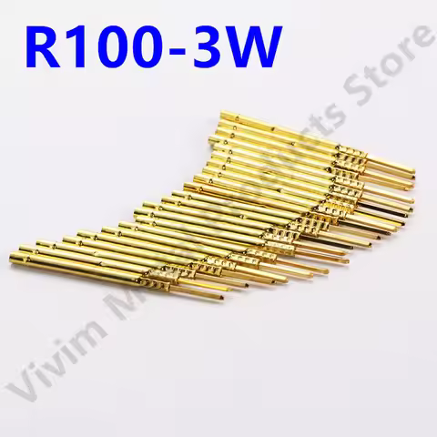 20/100PCS R100-3W Test Pin P100-B1 Receptacle Brass Tube Needle Sleeve Seat Wire-wrap Probe Sleeve 3