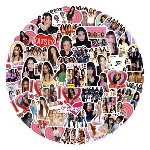 10/60/120PCS Katseye Cat Eye Girl Group Mobile Phone Graffiti Sticker Decorative Skateboard Luggage 