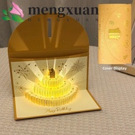 MENGXUAN 3D Pop-Up Greeting Card, Traditional Musical and Light Birthday Red Envelope, Red Pocket Cr