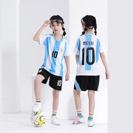 Baju messi budak baju jersey baju set perempuan NEW good quality kids football jersey set messi wear