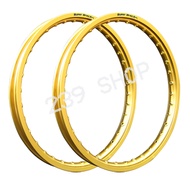 วงล้อ ล้อ17 ล้อโลขอบ17 SUPER DRAG RIM 1.40-17 สีทอง DID รุ่น STREET ทรง DID ขอบเรียบ 1 คู่ 2 วง วงล้