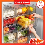 COSE Fridge Organizer Drawer Freezer Storage Box Refrigerator Organizer Box Fridge Storage Food Stor