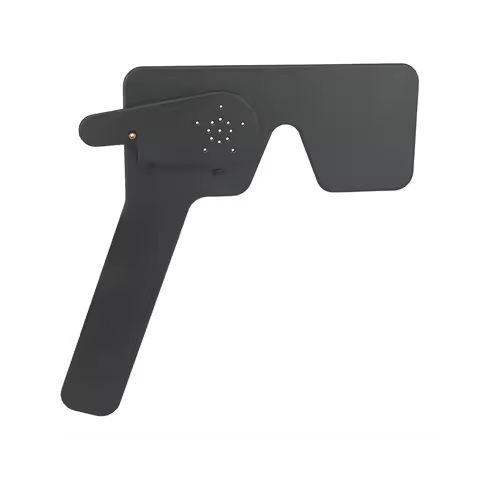 Retail Professional Ophthalmic Lorgnette 17 Pinhole Black Plastic Vision Test Eye Occluder