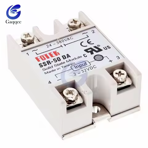 Solid State Relay SSR-25DA/SSR-40DA/SSR-50DA/ SSR-60DA Relay DC control AC SSR white shell Single ph
