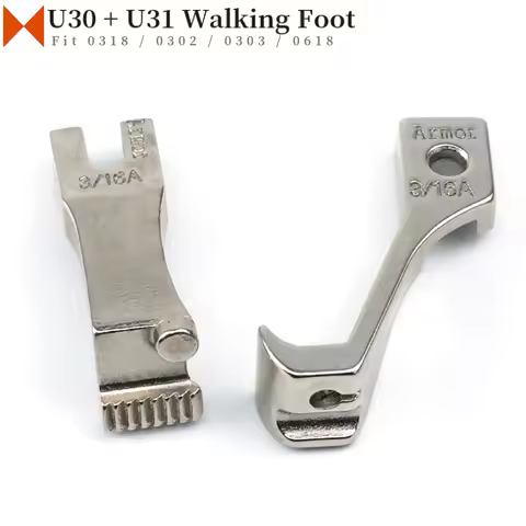 U30+U31 Welting Walking Foot Set Fit DY Sewing Machine DY-337 Typical GC0302 0303 0618 FY-5318 Juki