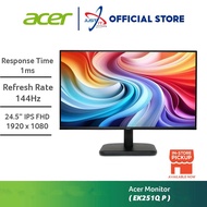 ACER EK251Q P 24.5" FHD MONITOR ( 24.5" IPS FHD / 1MS / 144HZ / AMD FreeSync / VGA + HD MI)