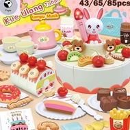 CODE Y36X 436585Pcs Birthday Cake Toys Cut Birthday Cake DIY Fruit Cake DIY Music Happy Birthday Cak