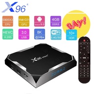 X96MAX + A100แอนดรอยด์9.0 X96Max บวกกล่องสมาร์ททีวี Amlogic S905X3 Quad Core BT4.0 8K HD 4G 64G X96