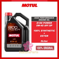 MOTUL 8100 POWER 5W40 ESTER 100% SYNTHETIC ENGINE OIL 5L