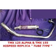 ♞,♘,♙,♟TMX 155 and TMX 125 Full Exhaust Muffler Stainless Daeng, Hispeed