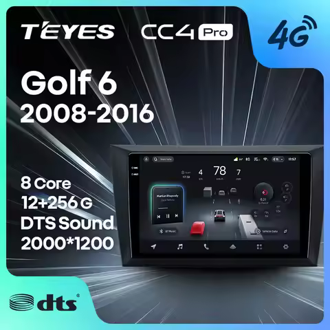 TEYES CC4 PRO For Volkswagen Golf 6 2008 - 2016 CarPlay Android Auto 2DIN Autoradio Car play Radio M