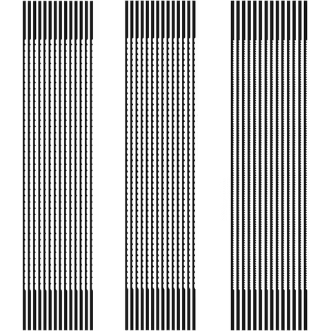 42Pcs Plain End Scroll Saw Blade Set 5inch High Carbon Steel Assortment with10TPI 12TPI 28TPI for St