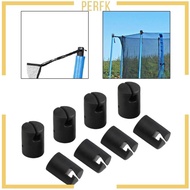 [Perfk] 8x Trampoline Enclosure Pole Caps, End Protection Cover, Waterproof Trampoline Shell Rod Cap for Kids to