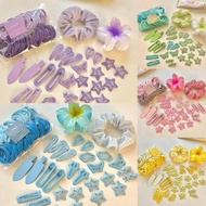 Panda.shop-ชุดเซตยางมัดผม+กิ๊บติดผมสีสันน่ารักสดใส เซต 80ชิ้น/ชุด  แฟชั่นสไตล์เกาหลี  พร้อมส่งในไทย 