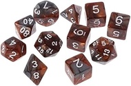 TX GIRL 11Pcs Sided Dices D4 D6 D8 D10 D12 D20 Digital Dice For RPG DND DND Set (Color : 1)