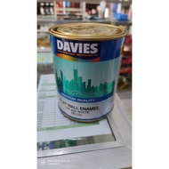 ♞,♘,♙Davies Flat Wall Enamel White DV300 Alkyd Based Paint (For Wood &amp; Metal) 1 Liter