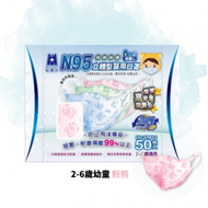 藍鷹牌 - 3D SS 立體型幼童N95口罩(2-6歲適用)(50枚入) - 粉熊