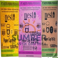 [50pcs] Nesto Paper cup Thick Single Wall 8oz 12oz 16oz / Coffee Paper Cup 8oz 12oz 16oz / Food Grad