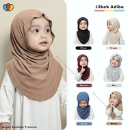 BC - Adiba Instant Hijab Size 2-6 Years Meleyot Toddler Hijab/ Jersey Material Children's Bergo Plai
