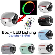 ALIEN TOP BOX 35L 35 LITER + LED LIGHT SIGNAL TAIL LAMP UNIVERSAL MOTORCYCLE BOX SIPUT REAR BOX WATE