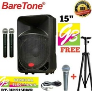 Siap Kirim, Speaker Aktif Portable Baretone 15 Bwr Bluetooth Original