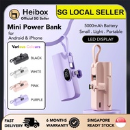 Heibox Mini Power Bank Portable Charger Dual Charging Capability, 5000mAh Fast Charging Powerbank