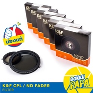 K&F Nano-X 2in1 CPL & ND Filter ( ND2 - ND32 ) NANO ( CPL + ND ฟิลเตอร์ ปรับได้ 1-5 Stop KF Pro HD S