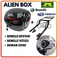 Benelli WMoto Alien Box 30L Siput+Rapido Monorack 1 Set Motor WMoto EZ125i RFS150 VZ125i Demak EX90