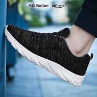 [SG SELLER]Men's Breathable Flyknit Running Shoes - Casual Sports Sneakers for Spring, Cross-Border 
