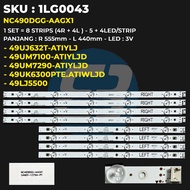 LG 49 Inch TV Backlight 49UJ632T-ATIYLJD 49LJ5500 49UK6300PTE.ATIWLJD 49UM7290PTD-ATIYLJD 49UM7100PT