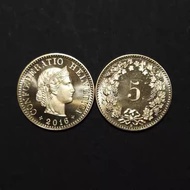 Swiss Federal 5 Cent Coin Statue of Liberty Avatar Diameter 17.15mm Commemorative 4 * 17+-/* YT.....