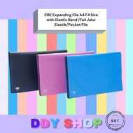 CBE Expanding File F4 Size with Elastic Band /Fail Jalur Elastik/Pocket File (4301)