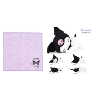 Kuromi - 日本 Kuromi 手巾 + Kuromi 陪睡公仔套裝